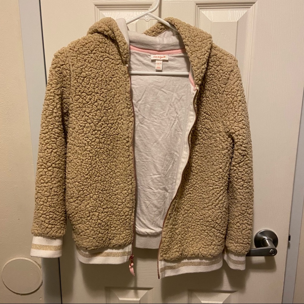 Bear Hood Jacket Girls SzL 10/12